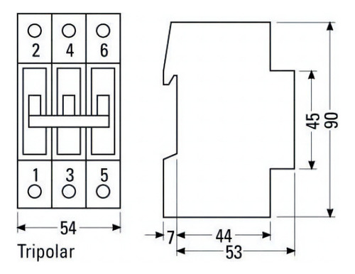Termomagnetica tripolar Siemens 5sx1 350-7 50a Curva C 3ka