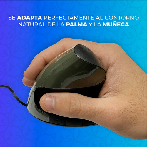 Imagen 4 de 10 de Mouse Óptico Ergonómico Vertical D2 Usb Oficina Gamer Diseño