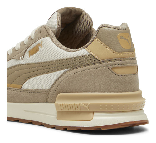 Tenis Casual Puma Graviton Unisex Blanco Y Café