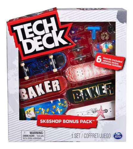 Skate De Dedo Tech Deck Sk8 Shop Pack 6 Baker Sunny