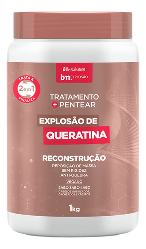 Kit Shampoo+condicionador Pentear/tratamento Expl. Queratina