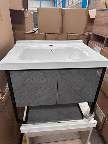 Mueble De Baño Gris Con Blanco Todo Incluido Con Garantía (Usado)