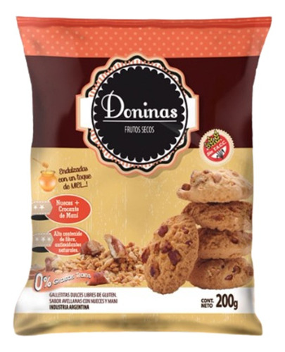 Galletas Sin Gluten Frutos Secos Doninas 200gr