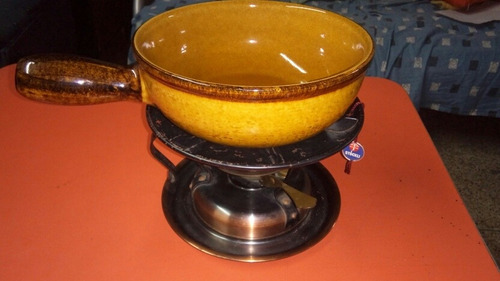 Bello Fondue Antiguo, Cacerola De Cerámica 