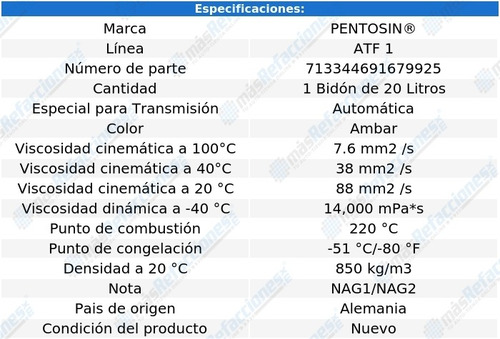 Aceite De Transmision E320 L6 3.2l 94-97 Atf 1 20 Lts