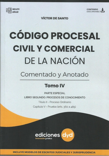 Código Procesal Civil Comercial Nación Comentado De Santo | Envío gratis