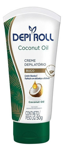 Creme depilatório Depi Roll Coconut Oil corporal 100 g