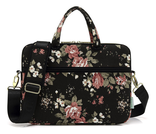 Kayond Black C Rose Patten Resistente Al Agua Bolso Bandoler