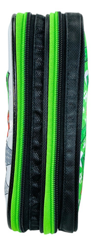 Mochila De Carrito, Lonchera Y Lapicera Minecraft Con Luz Verde Minecraft