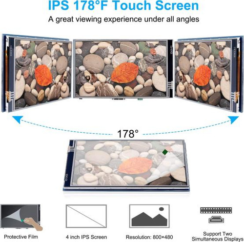Pantalla Táctil Miuzei Raspberry Pi 4 Con Ventilador De Caja