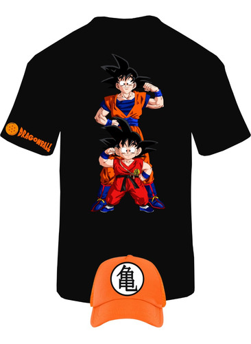 Camiseta Manga Corta Dragon Ball Z Goku Evol Obsequio Gorra