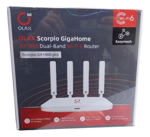 Router Olax Scorpio Ax 1800 Doble Banda Wifi 6