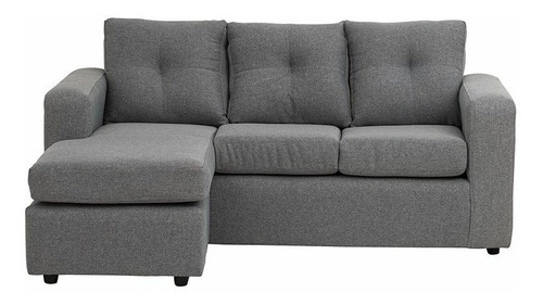 Muebles América Emilia Seccional tela lino color gris