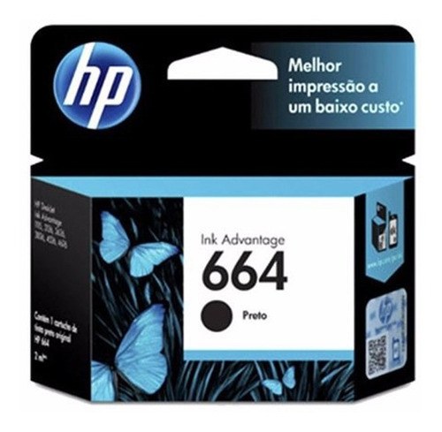 Imagen 1 de 1 de Tinta Impresora Hp Cartridge 664 Negro 2ml