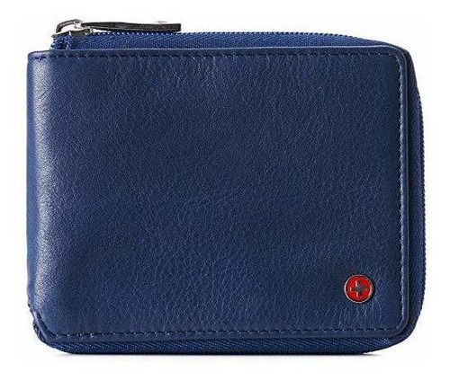 Alpine Swiss Logan Zipper Bifold Wallet Para Hombres O Mujer