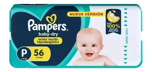 Pampers Baby-dry Hipoalergenico Pequeño X56unidades