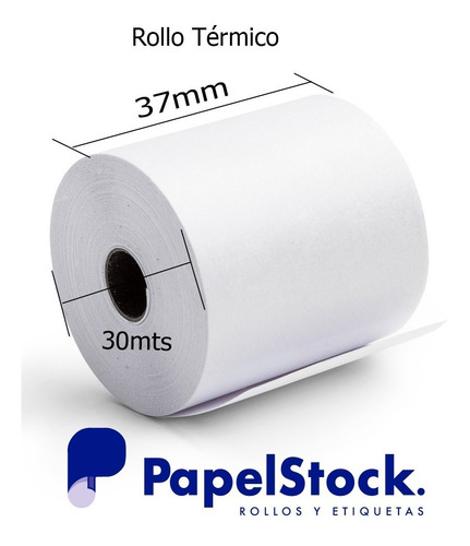 100 Rollos De Papel Fiscales Termico 37x30 Metros Lisos