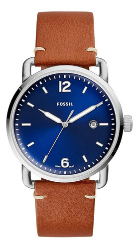 Reloj Fossil Caballero Fs5325 Café Color del bisel Azul Color del fondo Azul