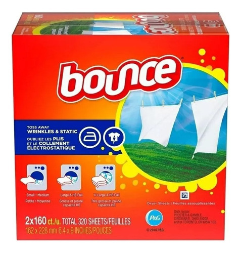 Bounce X 320 Hojas Suavizantes