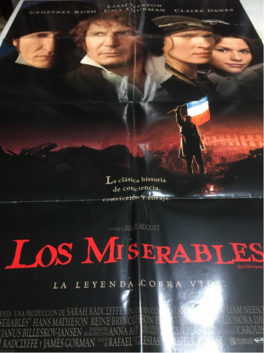 Poster Los Miserables Uma Thurman Liam Neeson  Original