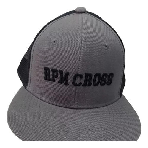 Gorra Rpm Cross Gris Con Malla -bmmotopartes