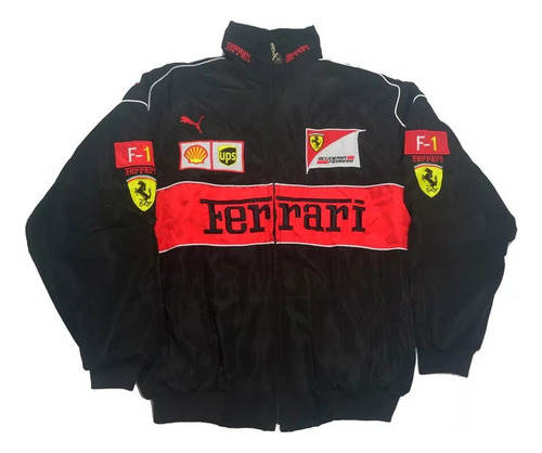 Chaqueta Retro De Carreras De Motos Ferrari Team Fall