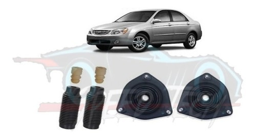 Par Kit Batente Coxim Coifa Kia Cerato 2004 A 2008 Novo