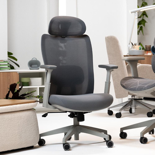 Cadeira Elements Ergonômica Escritório Astra Pro V2 Cinza