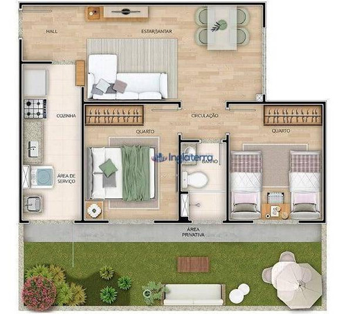 Apartamento 2 Quartos C/ Churrasqueira Na Sacada Novo Na Zona Leste Bairro Acquaville - Ap1359