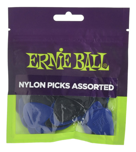 Púas De Nylon Para Guitarra Ernie Ball, Mixtas De Tamaño Med