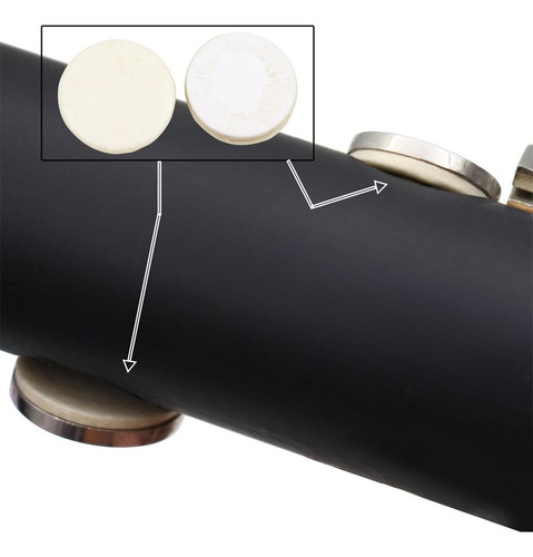 3xclarinet Pads Bb Key 17pcs Marfim