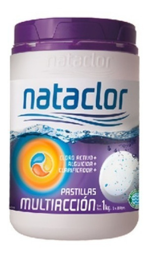 Pastillas Cloro Multiaccion 200 Gr. Nataclor 1 Kg. Clean Lab