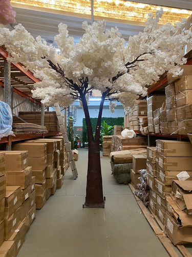 Árvore Artificial Grande Cerejeira Branca Decoração Com 3m