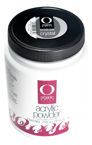 Polvo Acrílico Crystal Extra Dry 756g Organic Nails