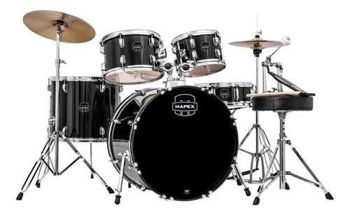 Set Bateria Mapex Prodigy Black + Asiento + Platillos