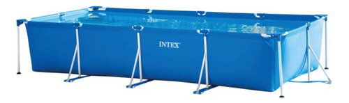 Pileta estructural rectangular Intex 28274 con capacidad de 7127 litros de 4.5m de largo x 2.2m de ancho de 4.5m de diámetro  azul diseño mosaico