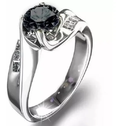 Anillos de compromiso piedra negra hotsell