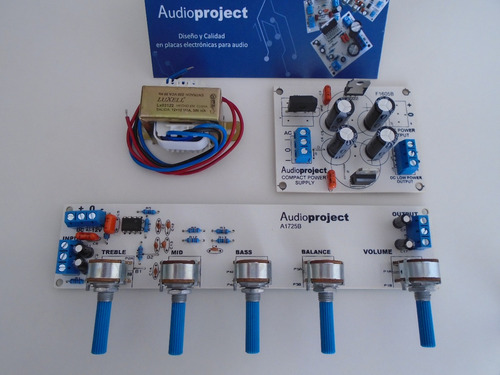 Preamplificador Estereo Con Vol Agu Med Gra Bal - Con Fuente