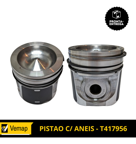 T417956 Pistão Com Anéis Perkins