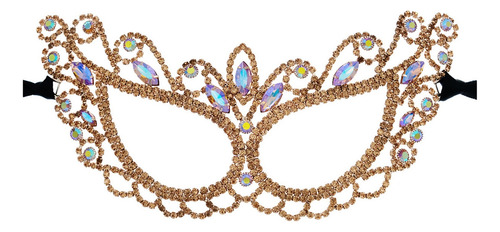 Accesorios De Fiesta De Máscara De Mujer Con Diamantes De