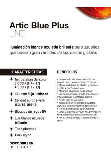 LAMPARA H4 BLUE XENON 12V 60/55W P43T HOMOLOGACION E (BLISTER 2 UNIDADES)