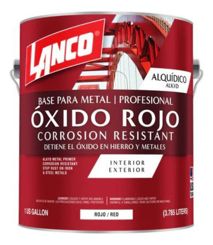 Lanco Anticorrosivo Primer Óxido (rojo) 1 Galón 