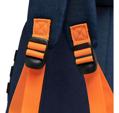 Mochila Casual Hang Loose Executiva Reforçada Cor Laranja Desenho Do Tecido Liso