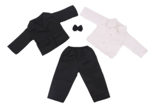 Traje De Tres Piezas Con Cuello Alto Para Muñecas De Algodón