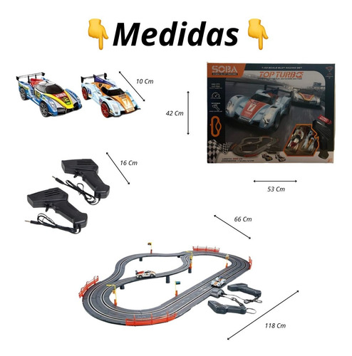 Pista De Autos Carrera A Control Velocidad Turbo Usb 300 Cm