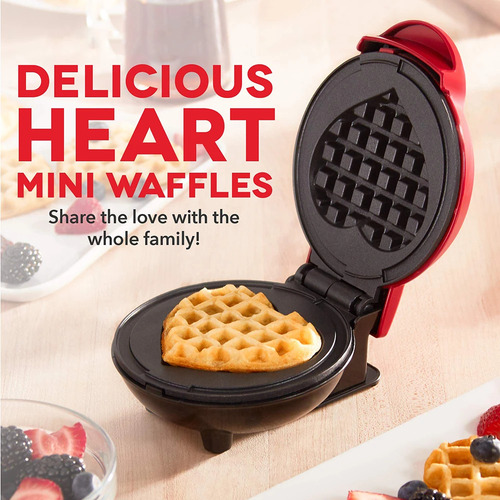 Mini Gofrera Maker De Forma Del Amor Wafflera Para Desayuno