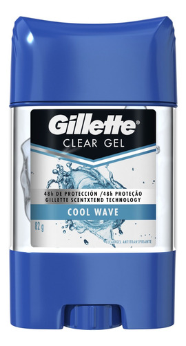 Clear Gel Antitranspirante En Barra Gillette Cool Wave 82gr