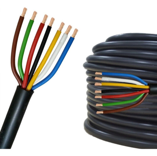 10 Mts Cable 7 Hilos Remolque Luces Frenos Heavy Duty Usa