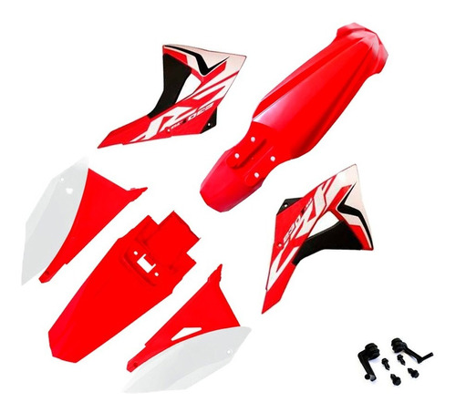 Kit Plásticos Biker Crf 230 2008 2018 2019 + Adesivos Elite