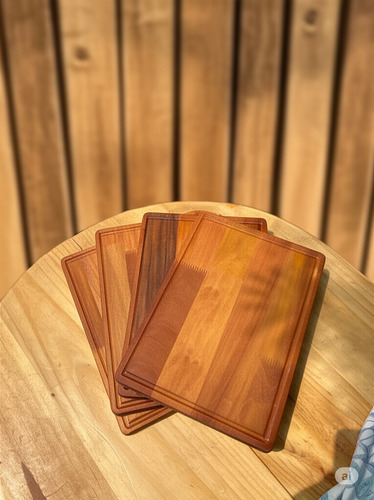 Plato Rectangular De Madera Ruteado 20 X 30 Cm